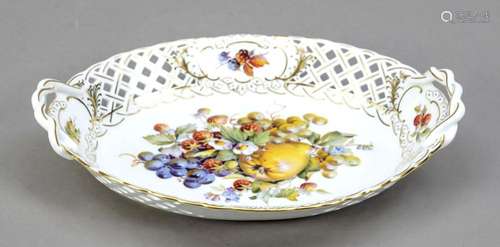 Oval breakthrough bowl, Meissen, late