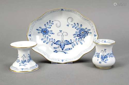 Set of three pieces, Meissen, late 20