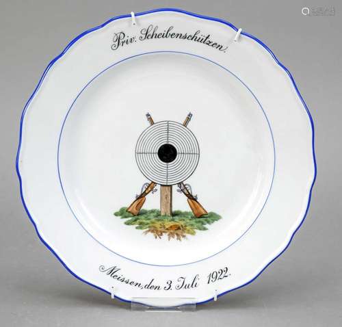 Shooting plate, Meissen, mark 1924-19