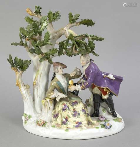 Group of hunters at the tree, Meissen