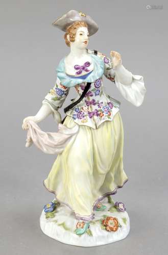 Shepherdess, Meissen, brand nch 1934,