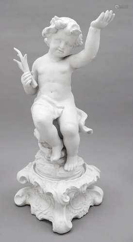 Sitting putto with raised hand, Germa