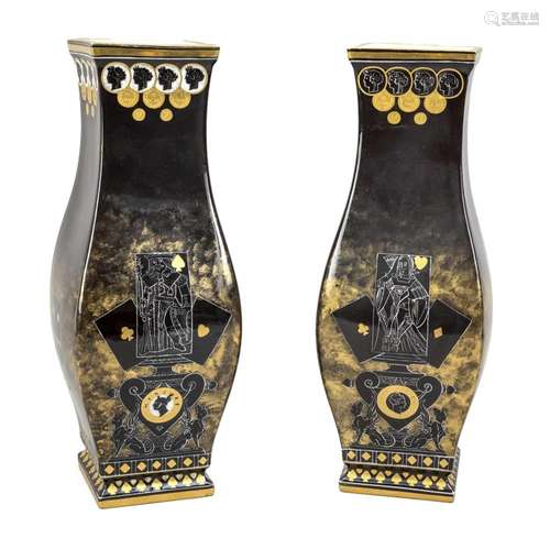 Pair of gambler's vases, Sevres, Fran