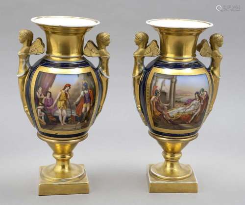 Pair of Empire vases, France, 19th ce