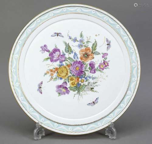 Cake plate, KPM Berlin, late 20th c.,