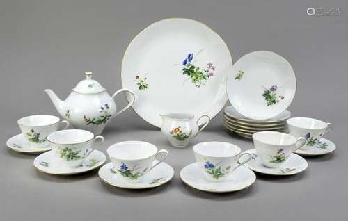 Tea service for six persons, Meissen,