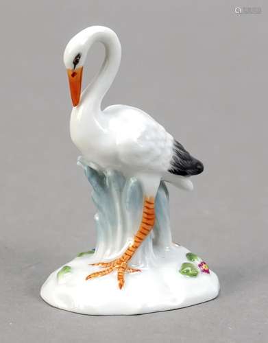 Miniature stork, Meissen, around 1980