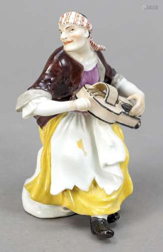 Gypsy woman with hurdy-gurdy, Meissen