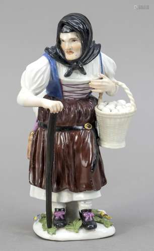 Egg seller, Meissen, c. 1740, model b