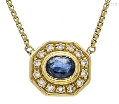 Sapphire diamond necklace GG 5