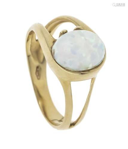 Synth. opal ring GG 585/000 wi