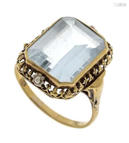 Aquamarine ring GG 585/000 wit