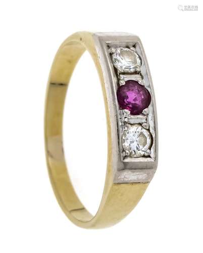 Ruby-brilliant ring GG/WG 585/