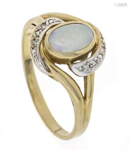 Opal diamond ring GG/WG 585/00