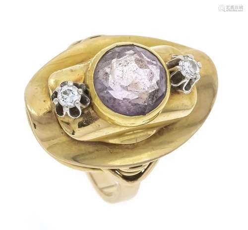 Amethyst diamond ring GG 585/0