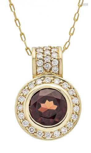 Fa. Christ garnet diamond clip