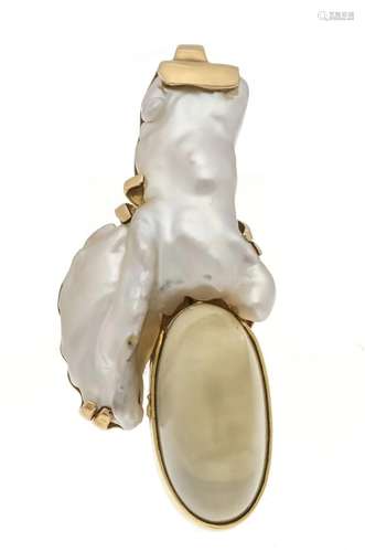 Pearl moonstone pendant/hook R