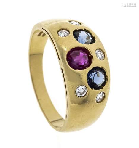 Ruby-sapphire ring GG 750/000