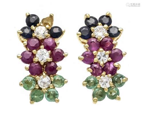 Flower earrings GG 585/000 wit