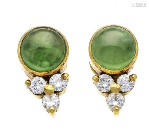 Emerald diamond stud earrings