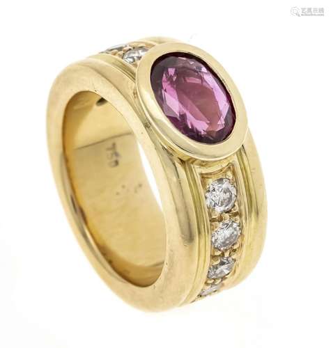 Ruby brilliant ring GG 750/000