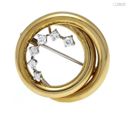 Round brilliant brooch GG/WG 7