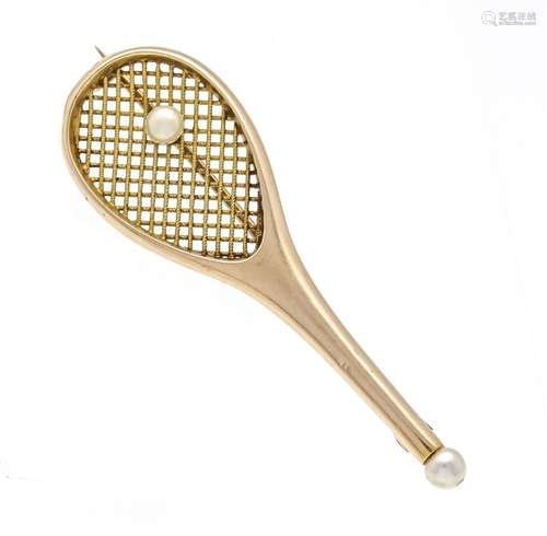 Tennis racket brooch GG 585/00