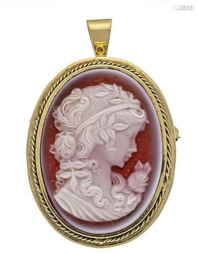 Agate gem brooch/pendant GG 58