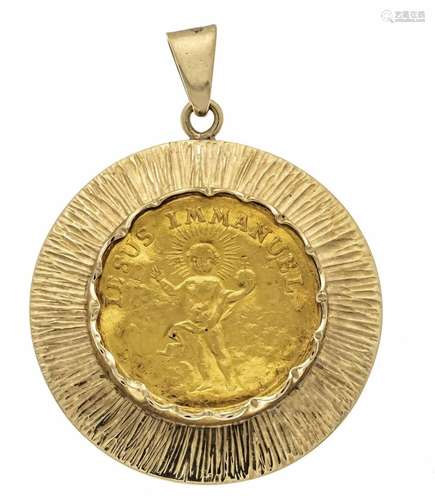 Gold coin pendant GG 585/000 w