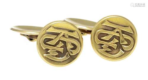 Round cufflinks GG 585/000 wit