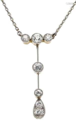 Art deco necklace WG/GG 585/00