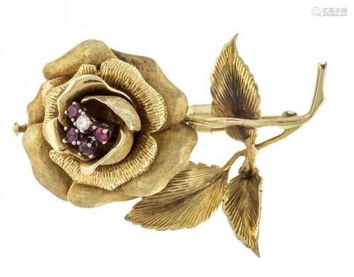 Rose brooch GG 585/000 detaile