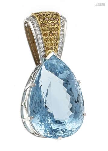 Large aquamarine diamond penda