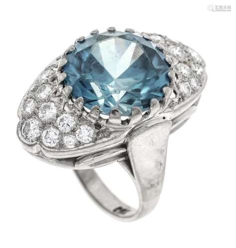 Zircon diamond ring WG 750/000