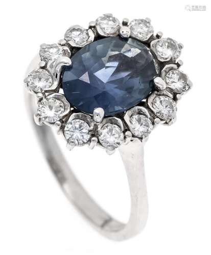 Sapphire diamond ring WG 585/0