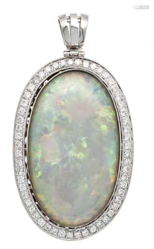 Opal diamond pendant WG 750/00