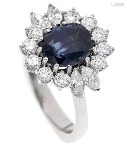 Sapphire diamond ring WG 585/0