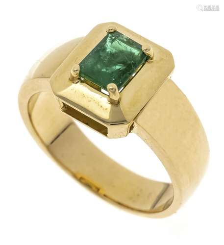 Emerald ring GG 750/000 with a