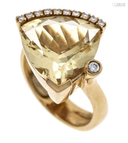 Gold beryl diamond ring RG 750