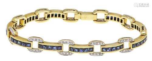 Sapphire-diamond bracelet GG/W