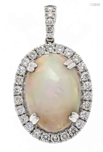 Opal diamond pendant WG 750/00