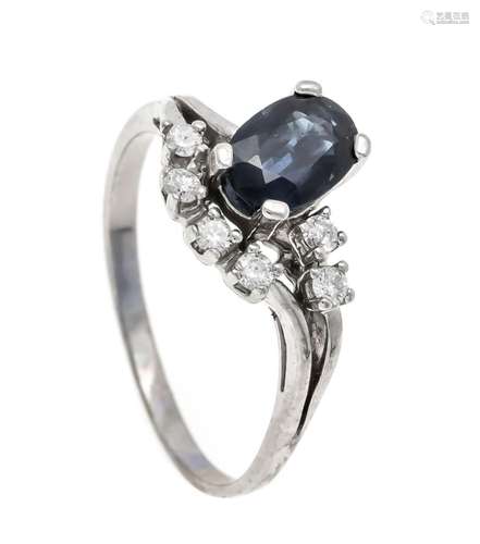 Sapphire diamond ring WG 585/0