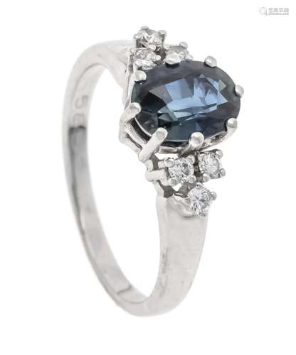 Sapphire diamond ring WG 585/0