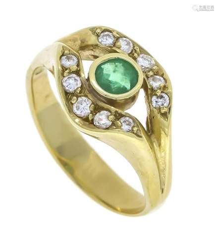 Emerald diamond ring GG 585/00