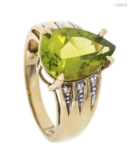 Peridot diamond ring GG/WG 375