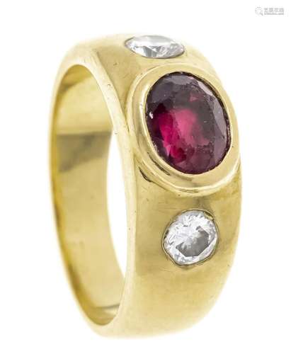 Ruby brilliant ring GG 750/000