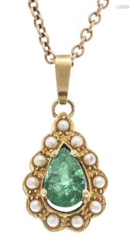 Emerald bead pendant GG 585/00