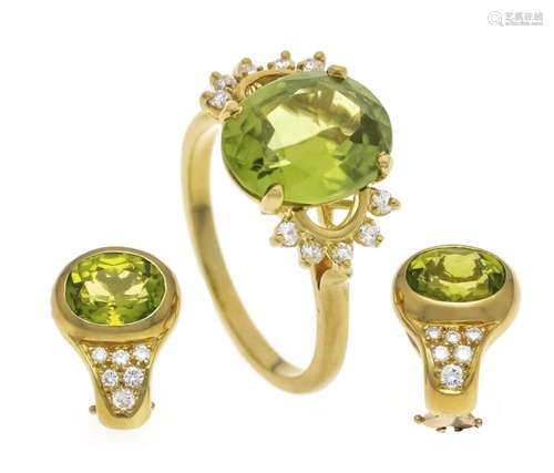 2-piece peridot diamond set GG