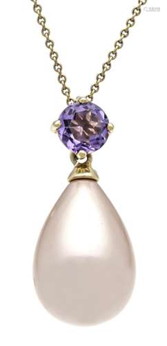 Pearl amethyst pendant GG 585/