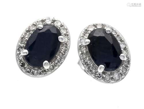 Sapphire diamond stud earrings